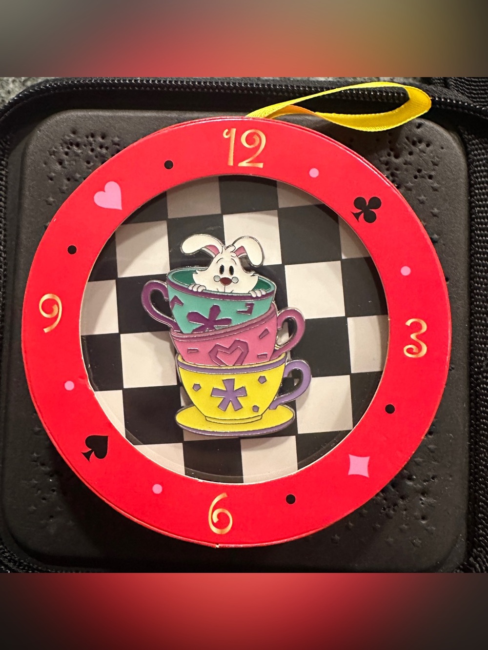 Disney Parks 2021 Holiday Ornament Alice in Wonderland White Rabbit Teacups Pin